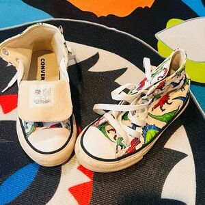 Converse Kids White Dinosaur High-Tops